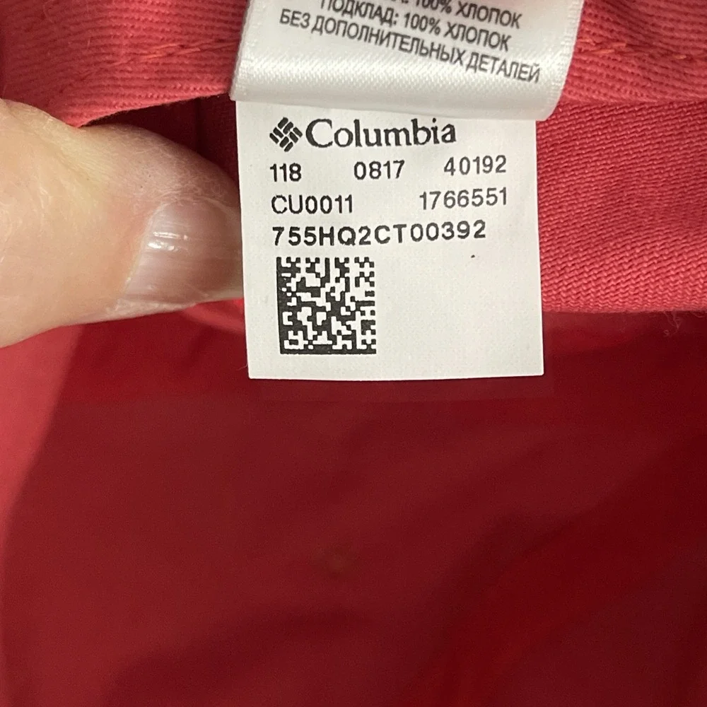 Columbia Sportswear‎ Fishing Baseball Cap Hat peach. Cotton Strapback One Size